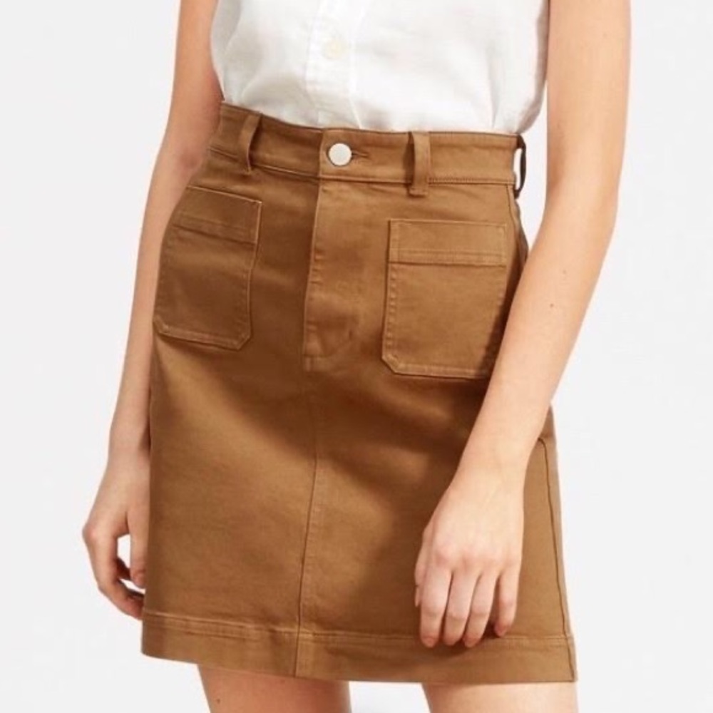 Everlane The Patch Pocket Brown Mini Skirt